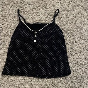 Brandy Melville Black and White Polka Dot Camisole